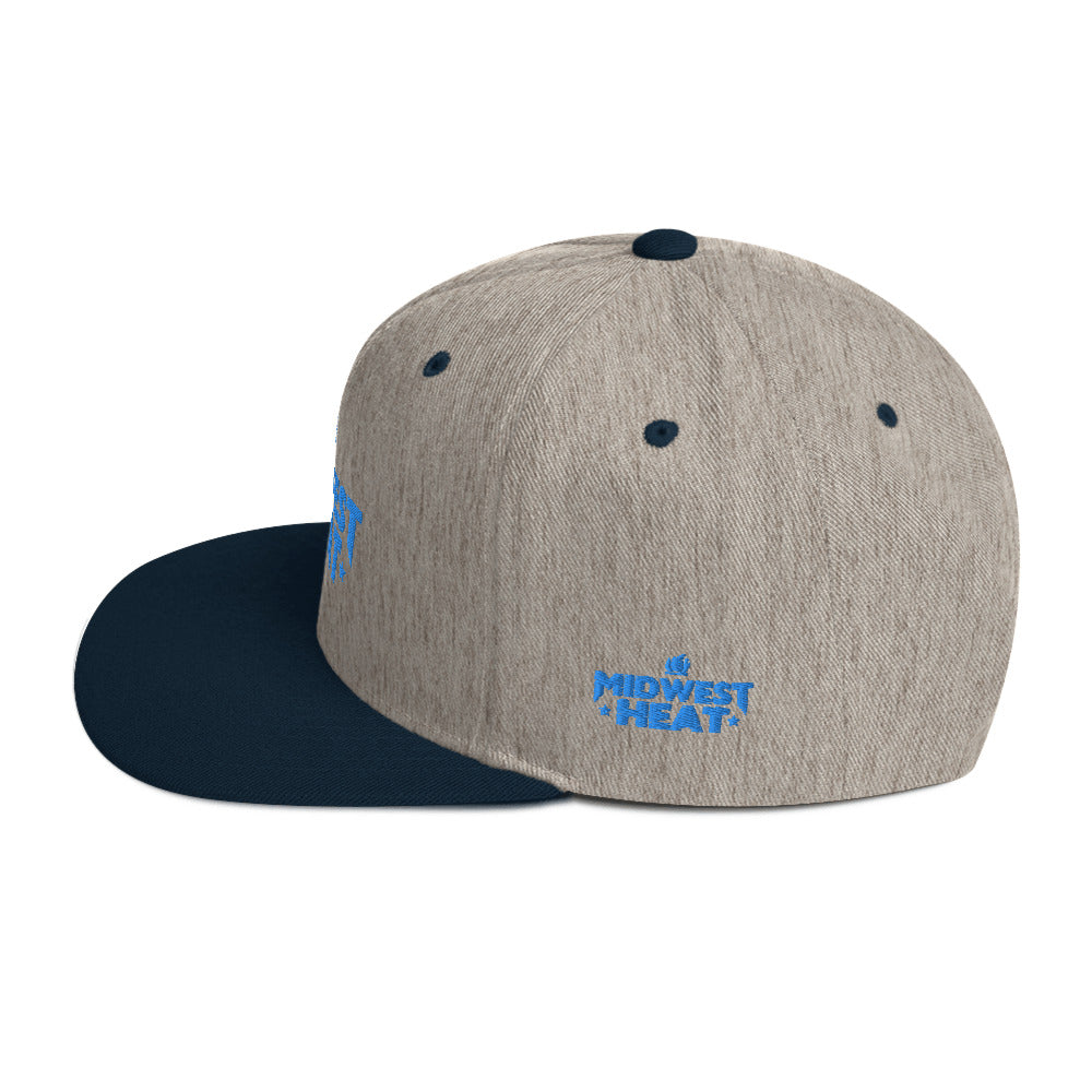 Midwest Heat - Blue Stitch Snapback Hat