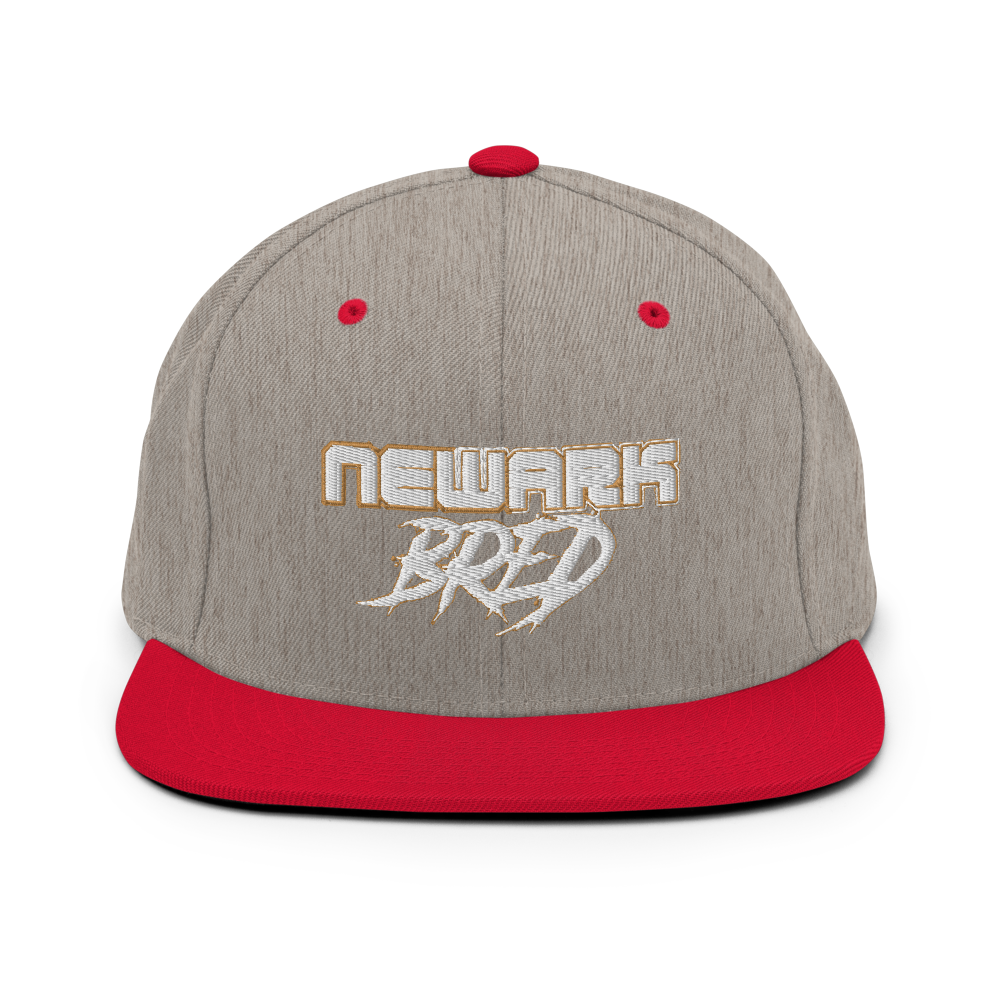 Newark Bred Gold Trim Snapback Hat