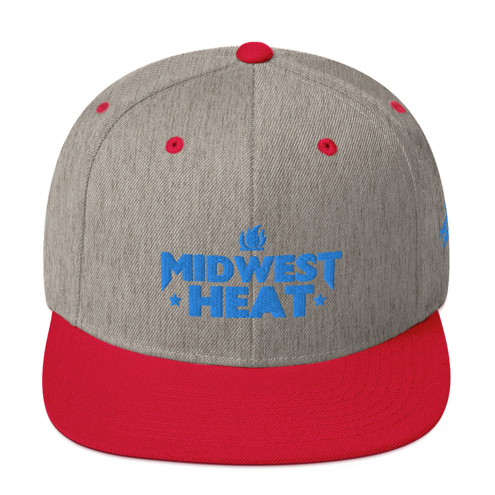 Midwest Heat - Blue Stitch Snapback Hat