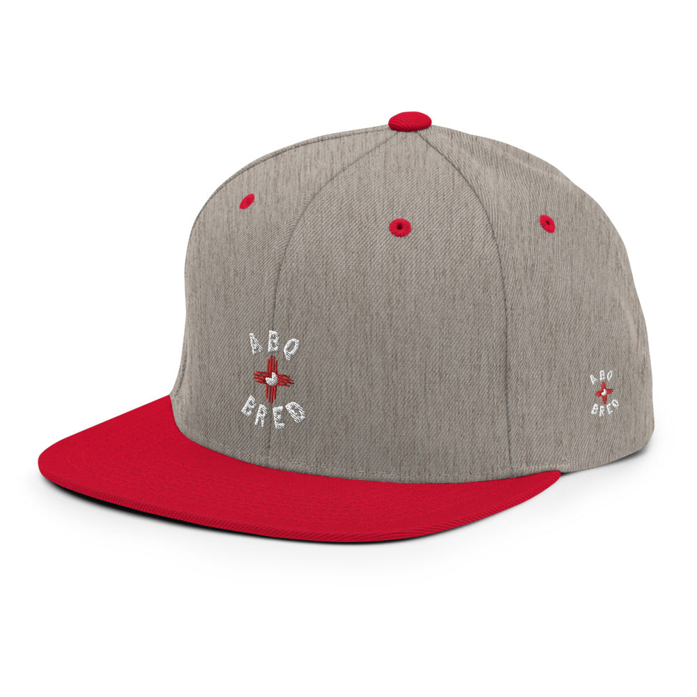 ABQ Bred - White Red Snapback Hat