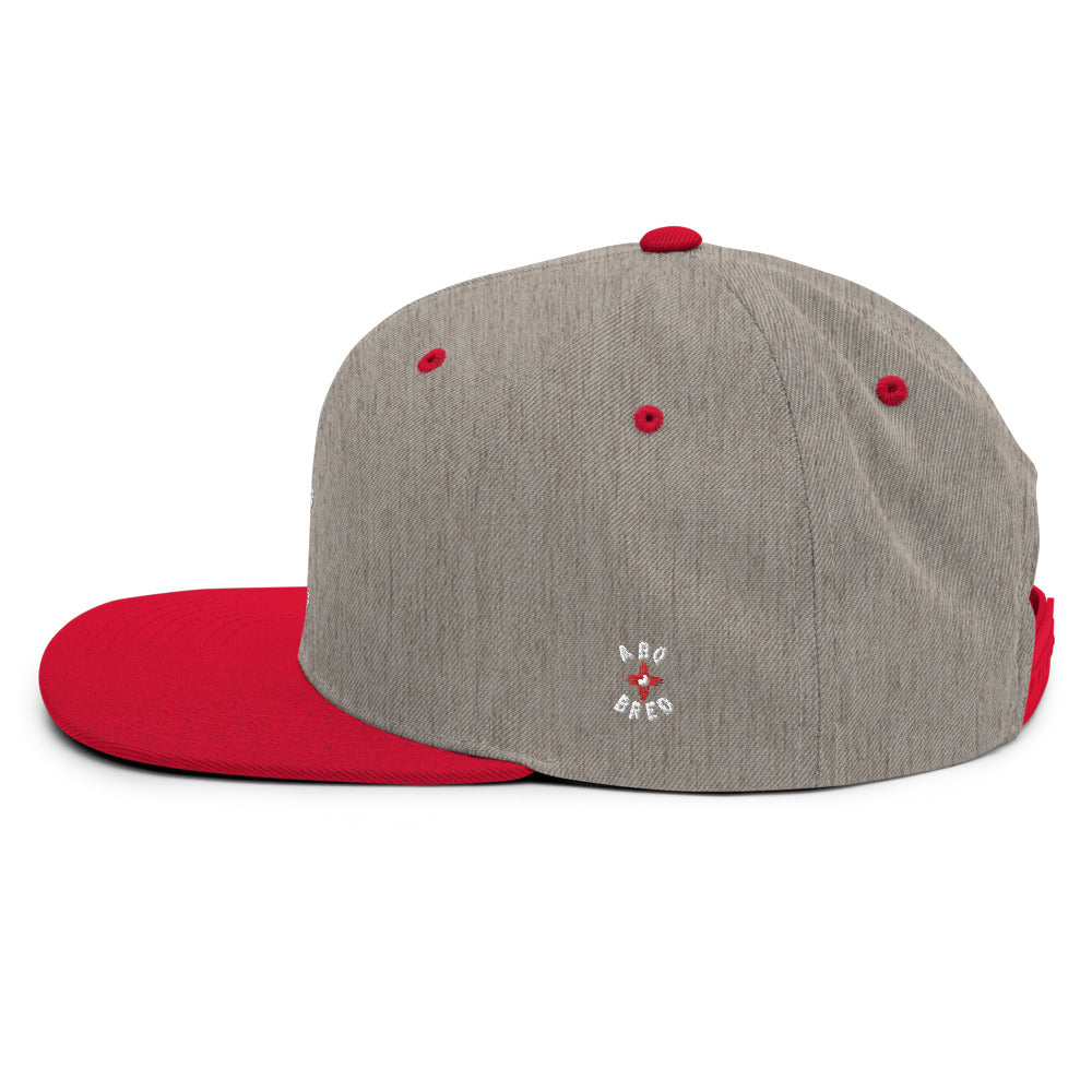 ABQ Bred - White Red Snapback Hat