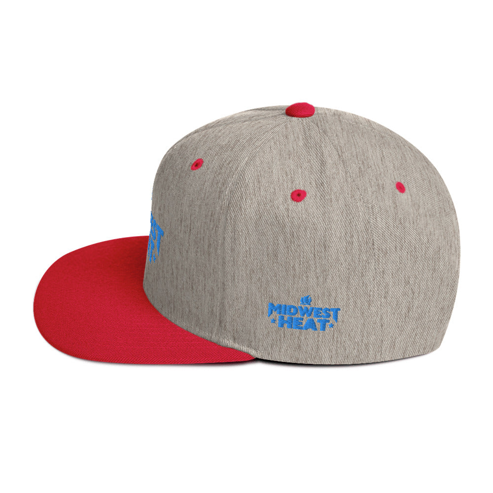 Midwest Heat - Blue Stitch Snapback Hat