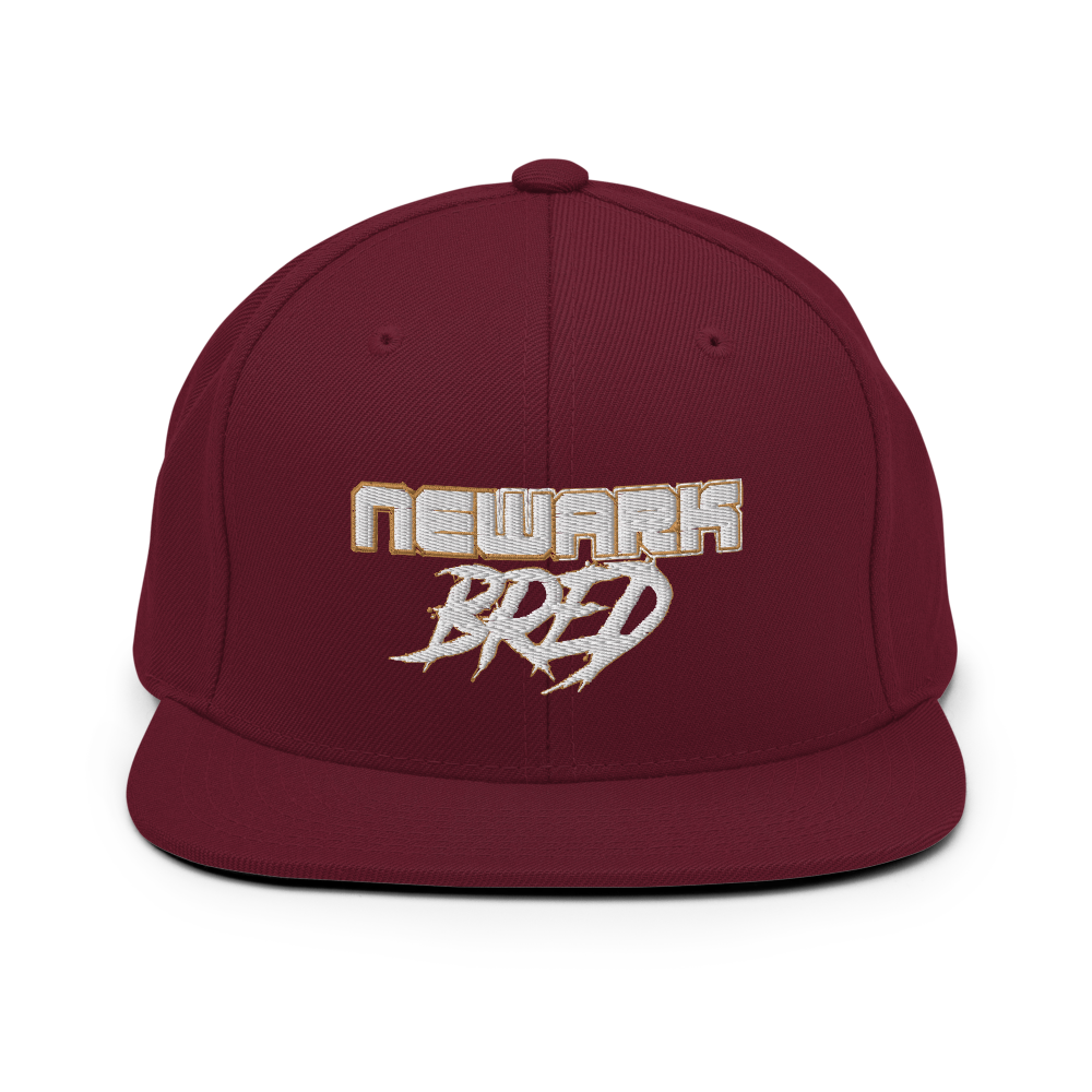 Newark Bred Gold Trim Snapback Hat