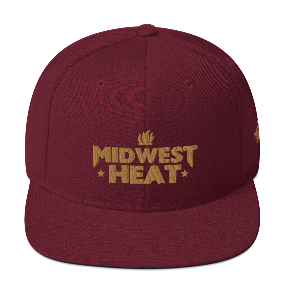 Midwest Heat - Gold Stitch Snapback Hat
