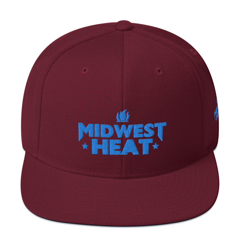 Midwest Heat - Blue Stitch Snapback Hat