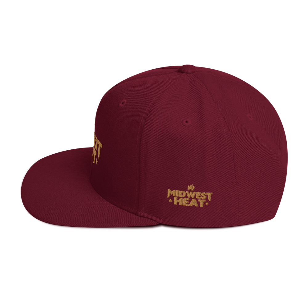 Midwest Heat - Gold Stitch Snapback Hat