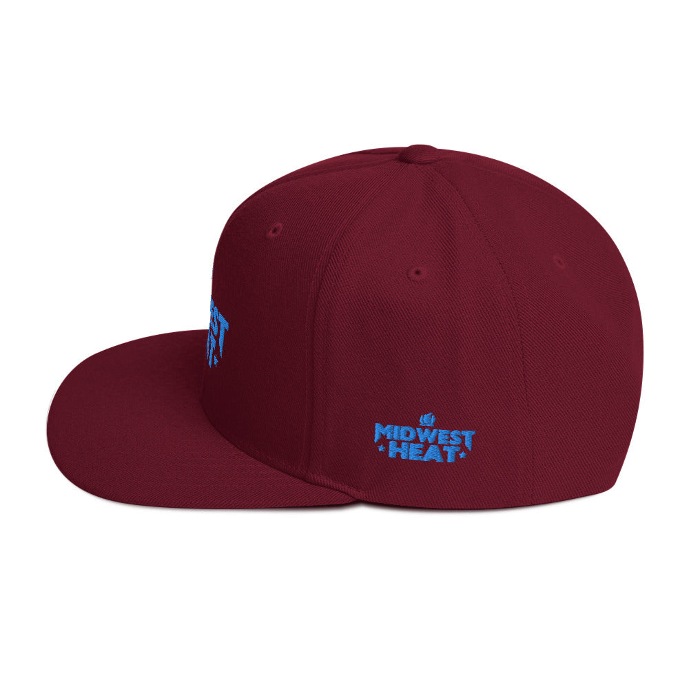 Midwest Heat - Blue Stitch Snapback Hat