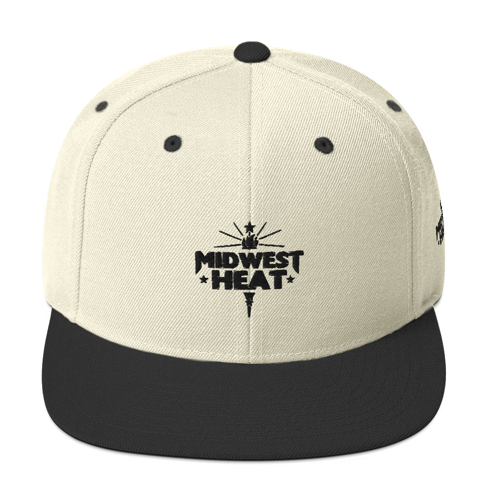 Midwest Heat - Black Stitch Snapback Hat