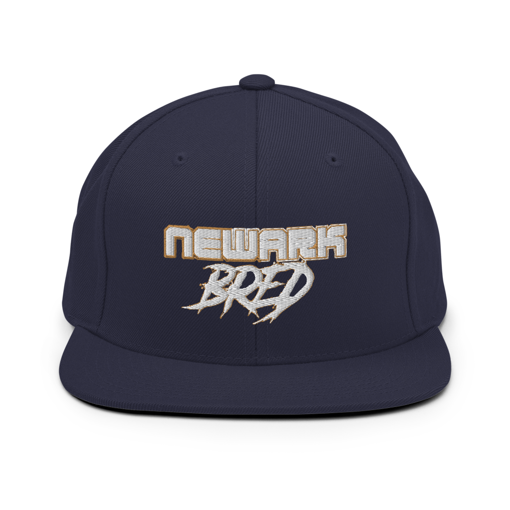 Newark Bred Gold Trim Snapback Hat