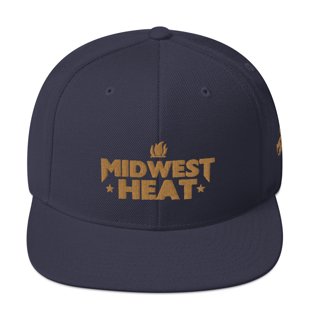 Midwest Heat - Gold Stitch Snapback Hat