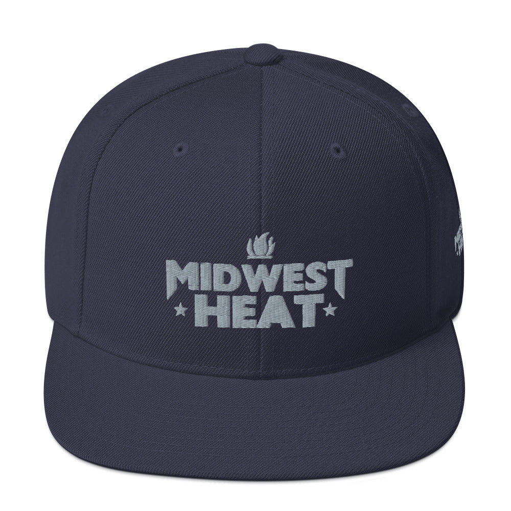 Midwest Heat - Gray Stitch Snapback Hat