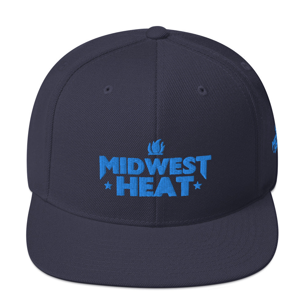 Midwest Heat - Blue Stitch Snapback Hat