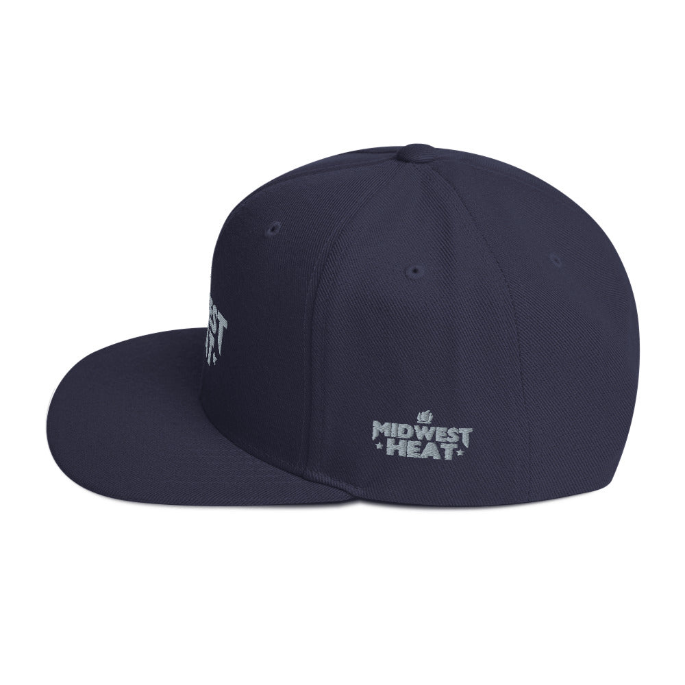 Midwest Heat - Gray Stitch Snapback Hat