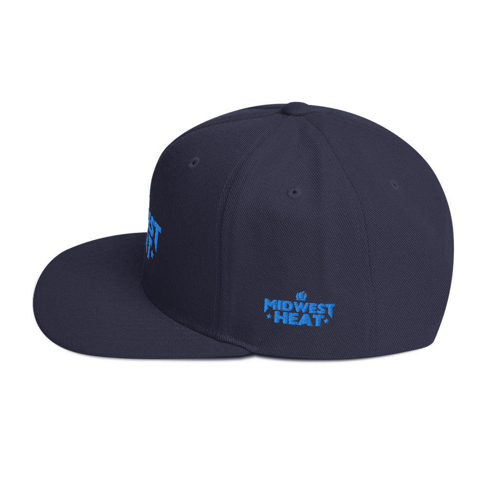 Midwest Heat - Blue Stitch Snapback Hat