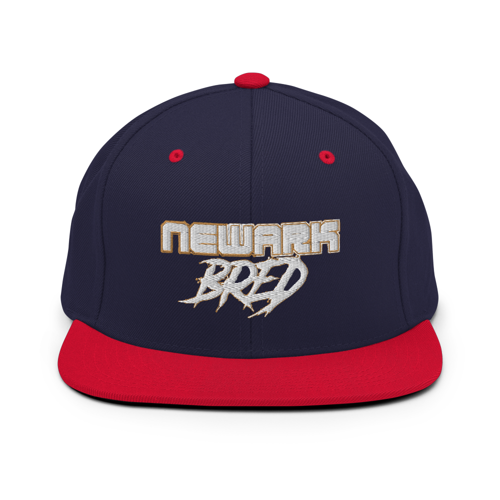 Newark Bred Gold Trim Snapback Hat