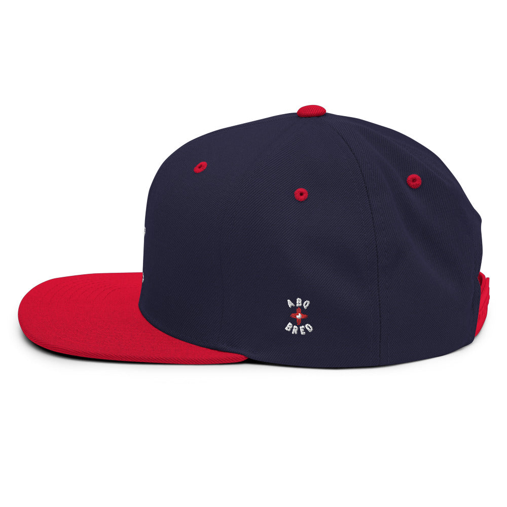 ABQ Bred - White Red Snapback Hat