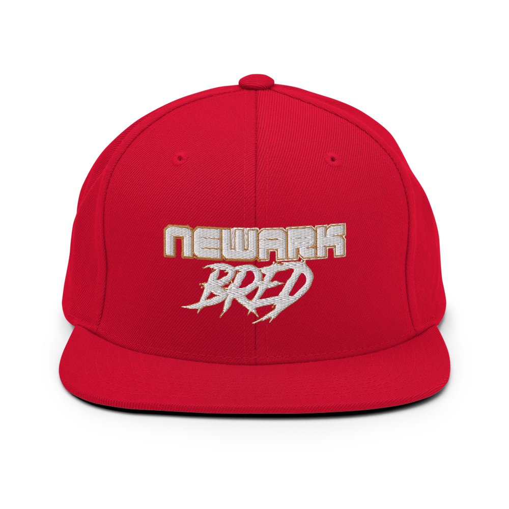 Newark Bred Gold Trim Snapback Hat
