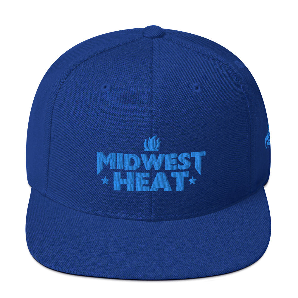 Midwest Heat - Blue Stitch Snapback Hat