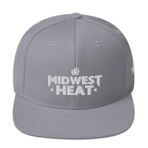 Open image in slideshow, Midwest Heat White Stitch - Snapback Hat

