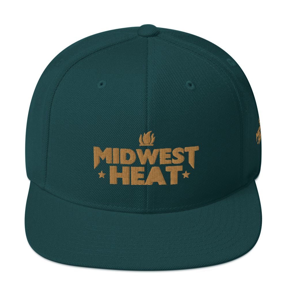 Midwest Heat - Gold Stitch Snapback Hat