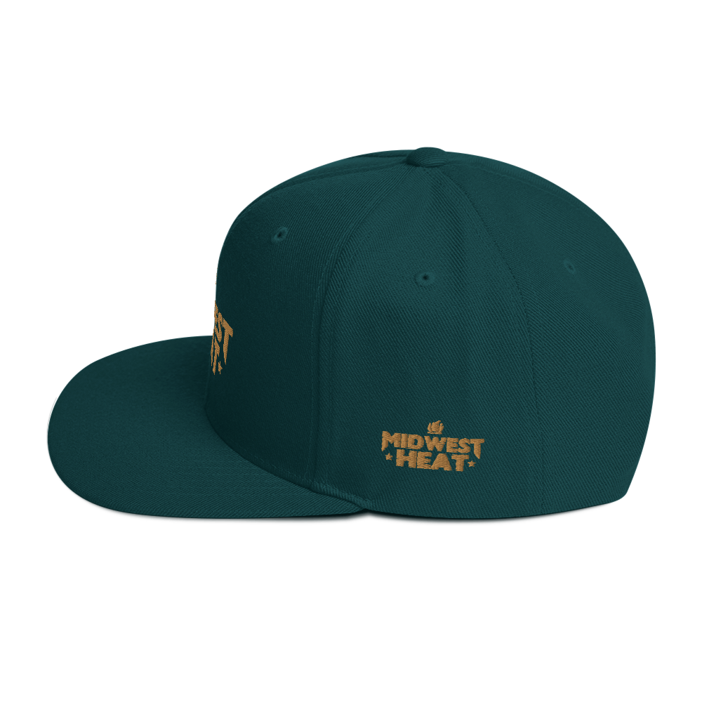 Midwest Heat - Gold Stitch Snapback Hat