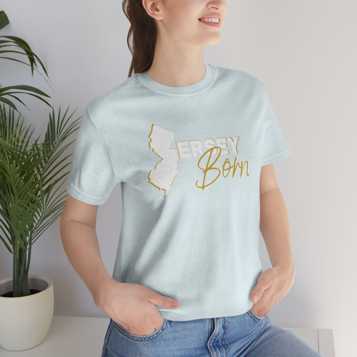Jersey Born White Gold Scheme Tee - Unisex