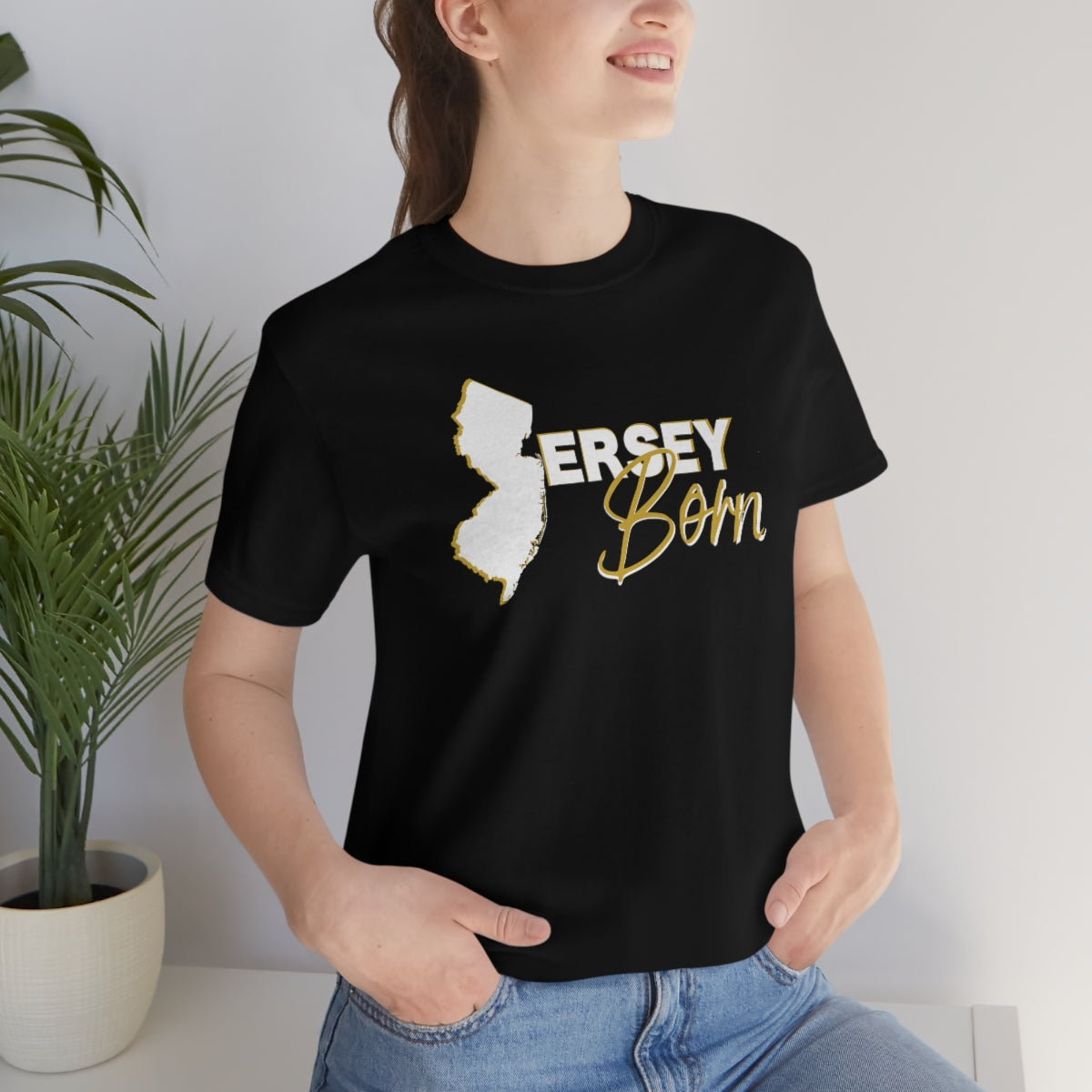 Jersey Born White Gold Scheme Tee - Unisex