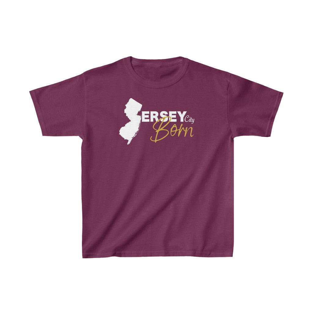 Jersey City Born - White Gold Kids Heavy Tee