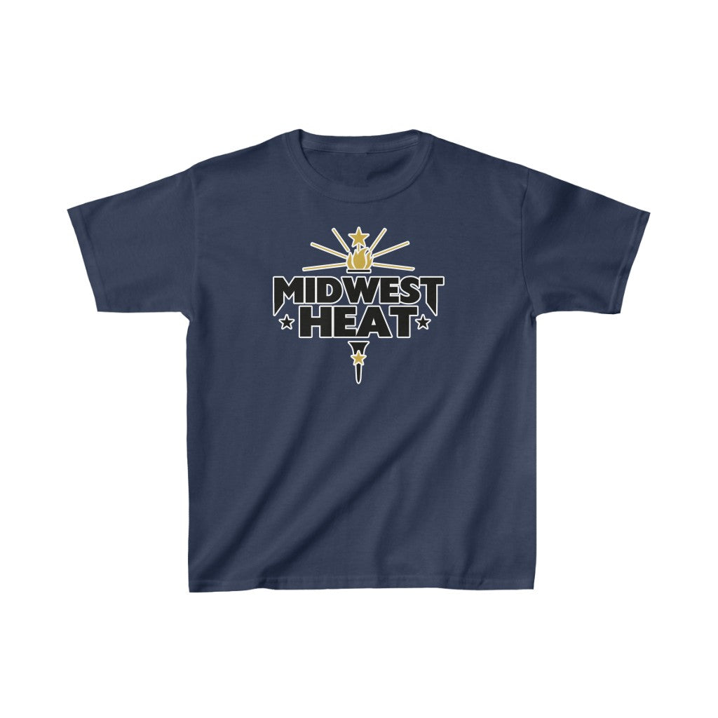 Midwest Heat - Gold Black Kids Heavy Tee