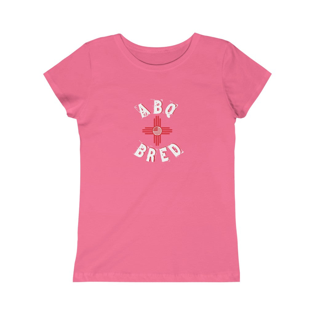 ABQ Bred - White/Red Girls Princess Tee