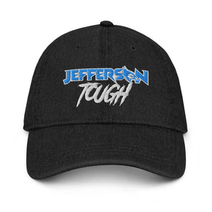 Open image in slideshow, Jefferson Tough - Denim Hat Silver/Blue Stitch
