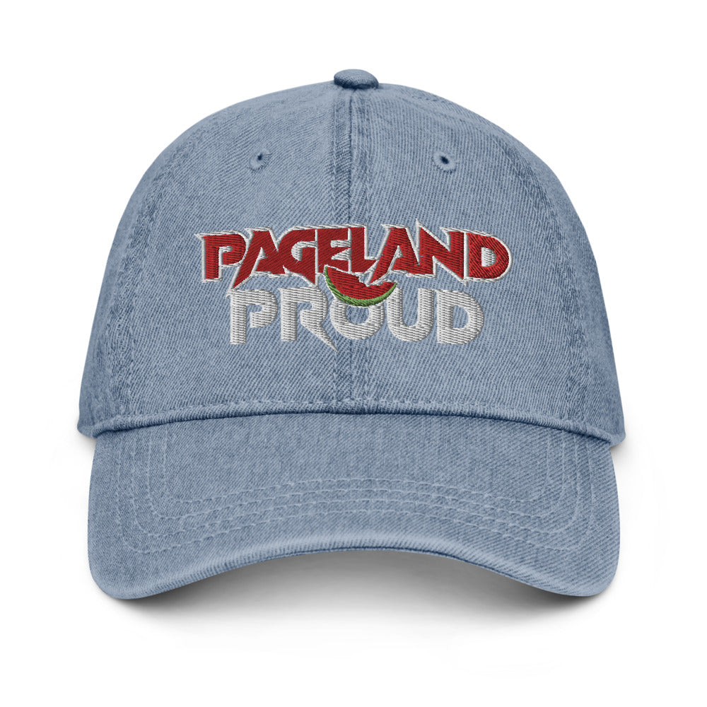 Pageland Proud - Denim Hat White Stitch