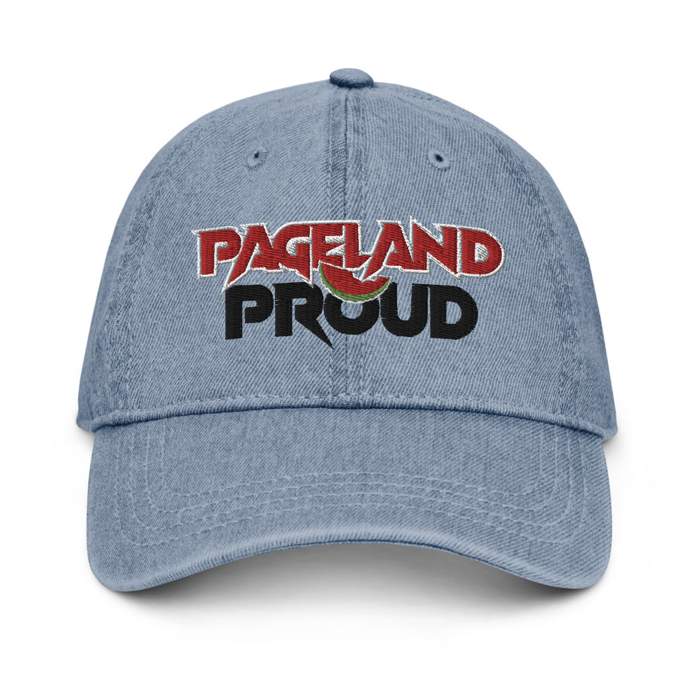Pageland Proud - Denim Hat Black Stitch