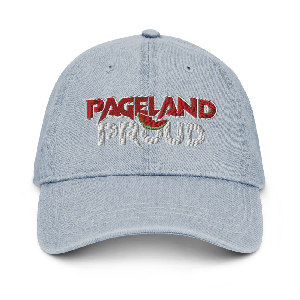 Pageland Proud - Denim Hat White Stitch