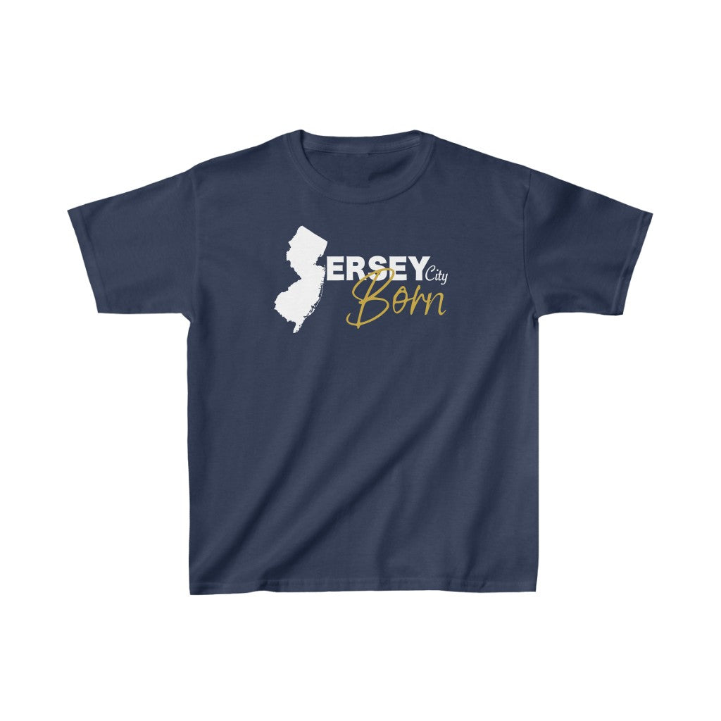 Jersey City Born - White Gold Kids Heavy Tee
