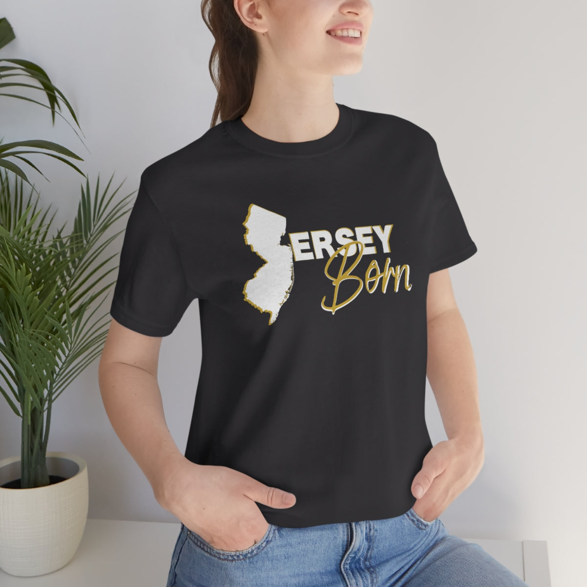 Jersey Born White Gold Scheme Tee - Unisex