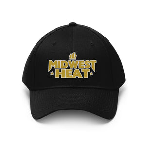 Open image in slideshow, Midwest Heat - Gold Stitch Unisex Twill Hat
