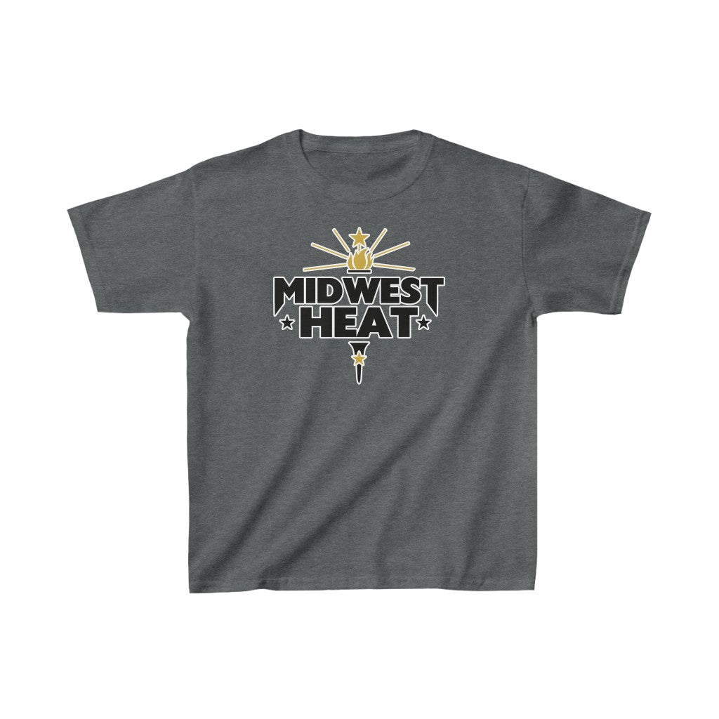 Midwest Heat - Gold Black Kids Heavy Tee
