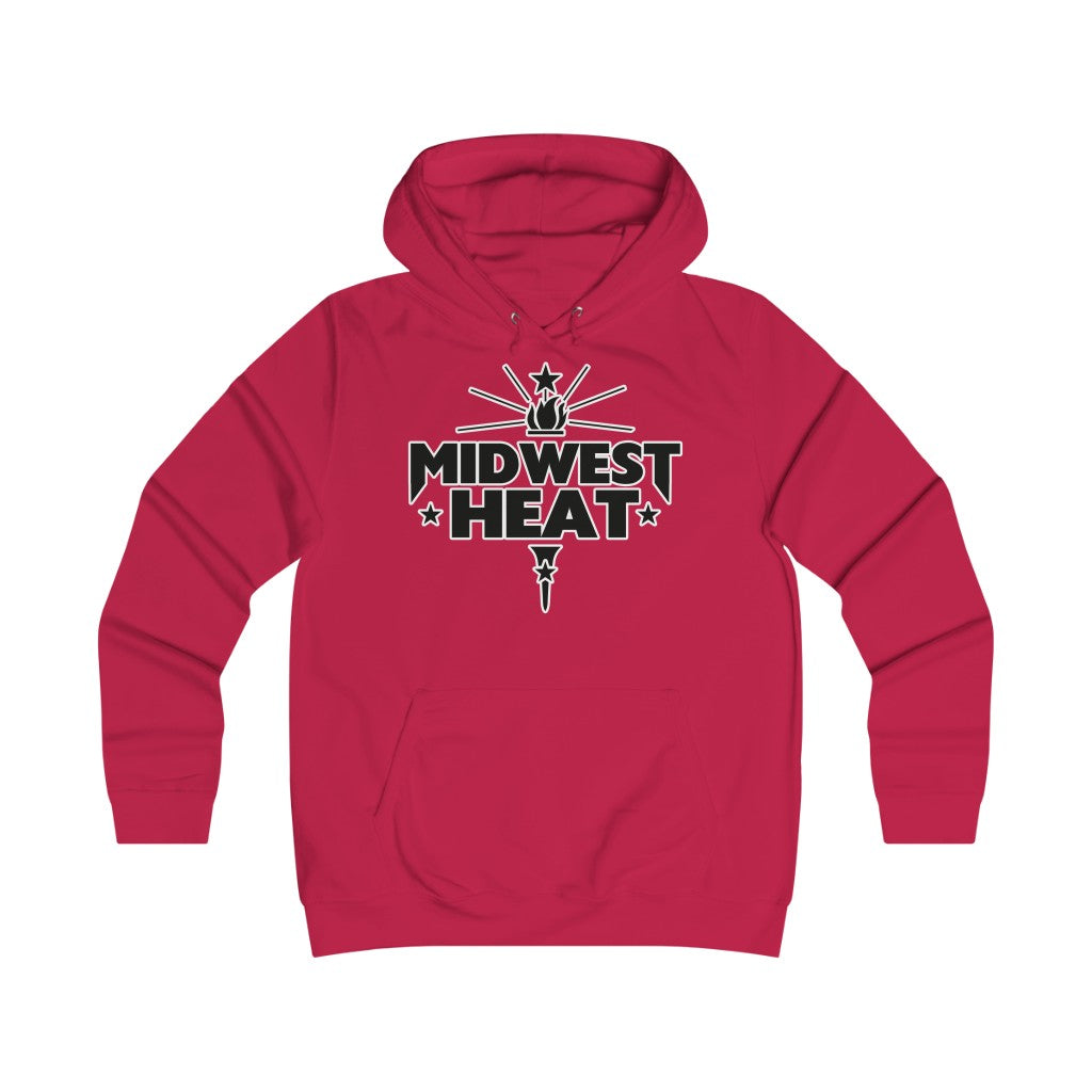 Midwest Heat - Black Gold Scheme Girlie College Hoodie