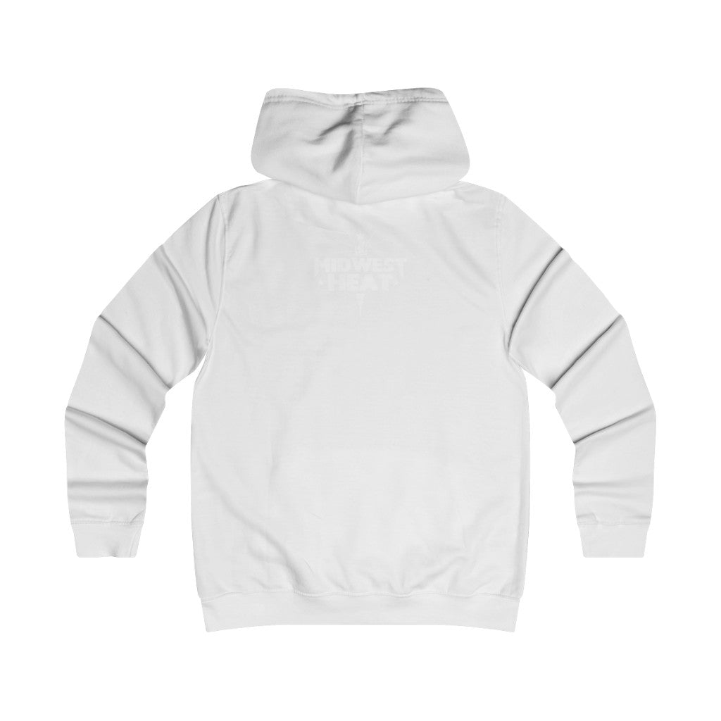 Midwest Heat - White Scheme Girlie College Hoodie