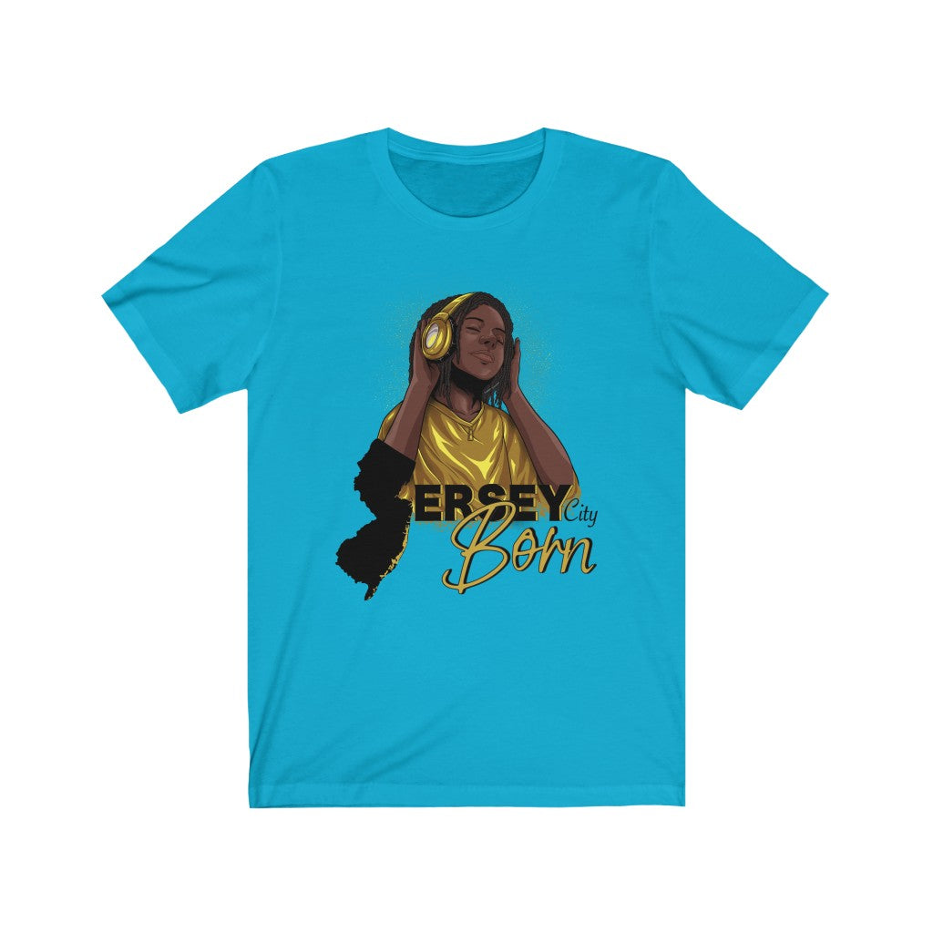 Jersey City Born - Black/Gold Locks Youth Locks Tee