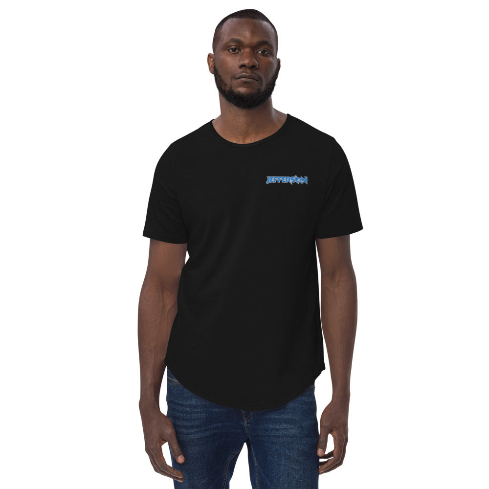 Jefferson Men's Embroidered Curved Hem T-Shirt