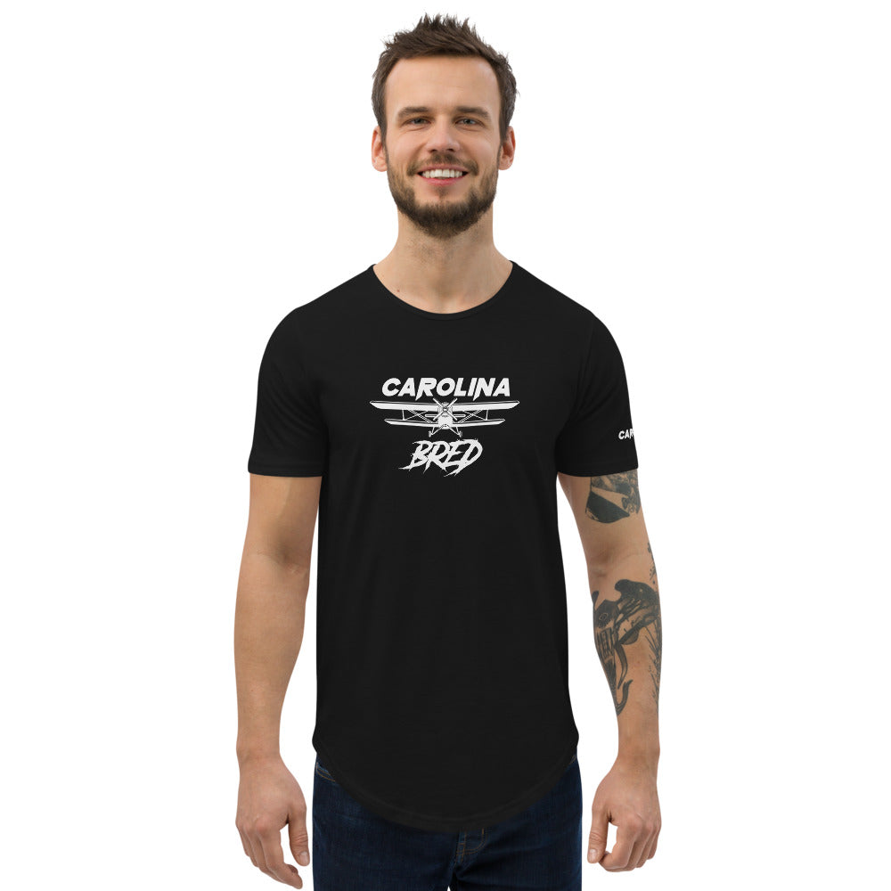 Carolina Bred Air - White Stitch Men's Curved Hem T-Shirt