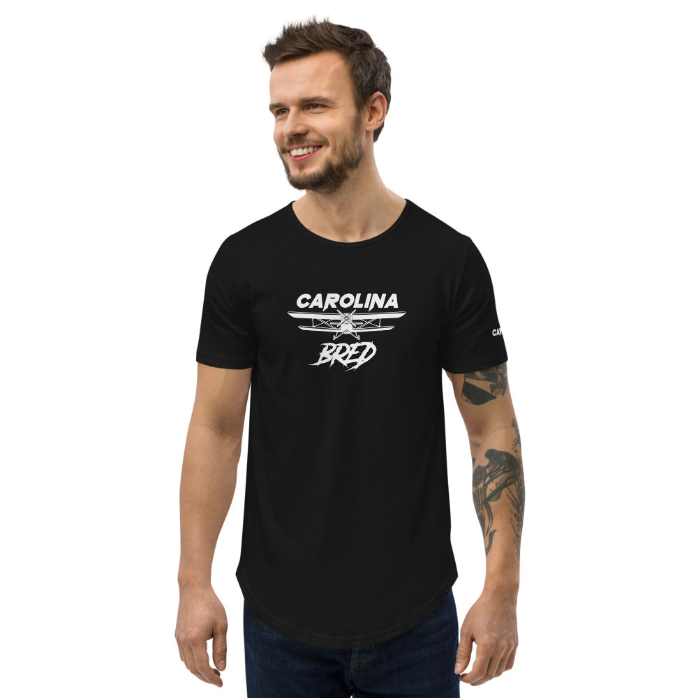 Carolina Bred Air - White Stitch Men's Curved Hem T-Shirt