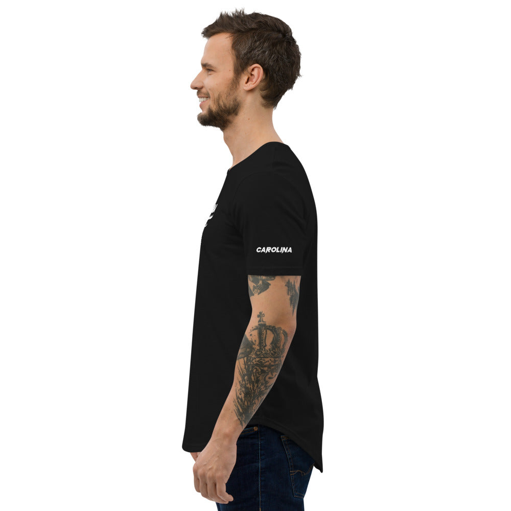Carolina Bred Air - White Stitch Men's Curved Hem T-Shirt