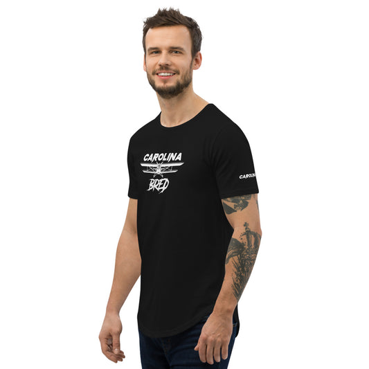 Carolina Bred Air - White Stitch Men's Curved Hem T-Shirt