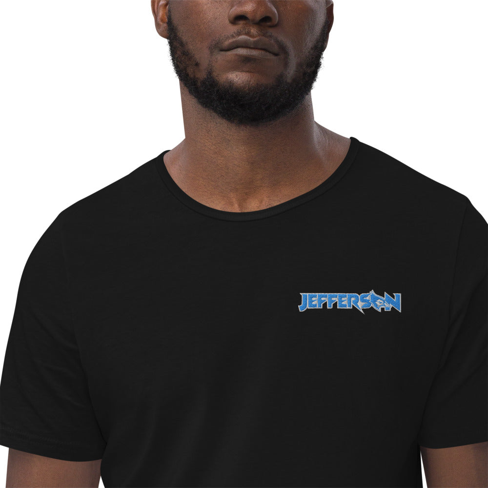 Jefferson Men's Embroidered Curved Hem T-Shirt