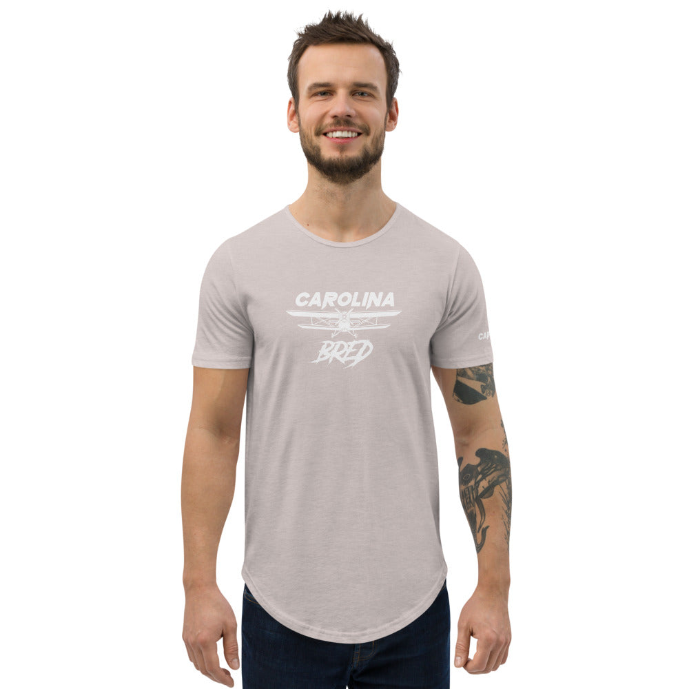 Carolina Bred Air - White Stitch Men's Curved Hem T-Shirt
