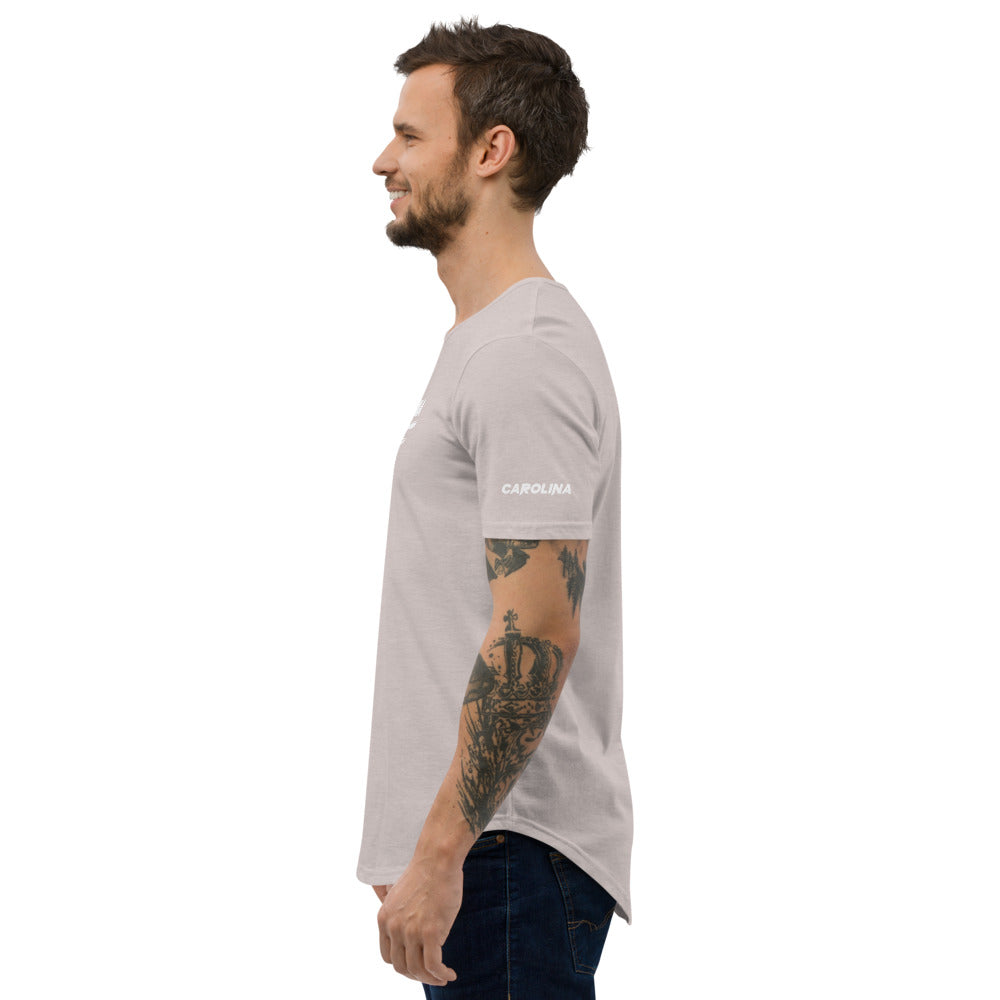 Carolina Bred Air - White Stitch Men's Curved Hem T-Shirt