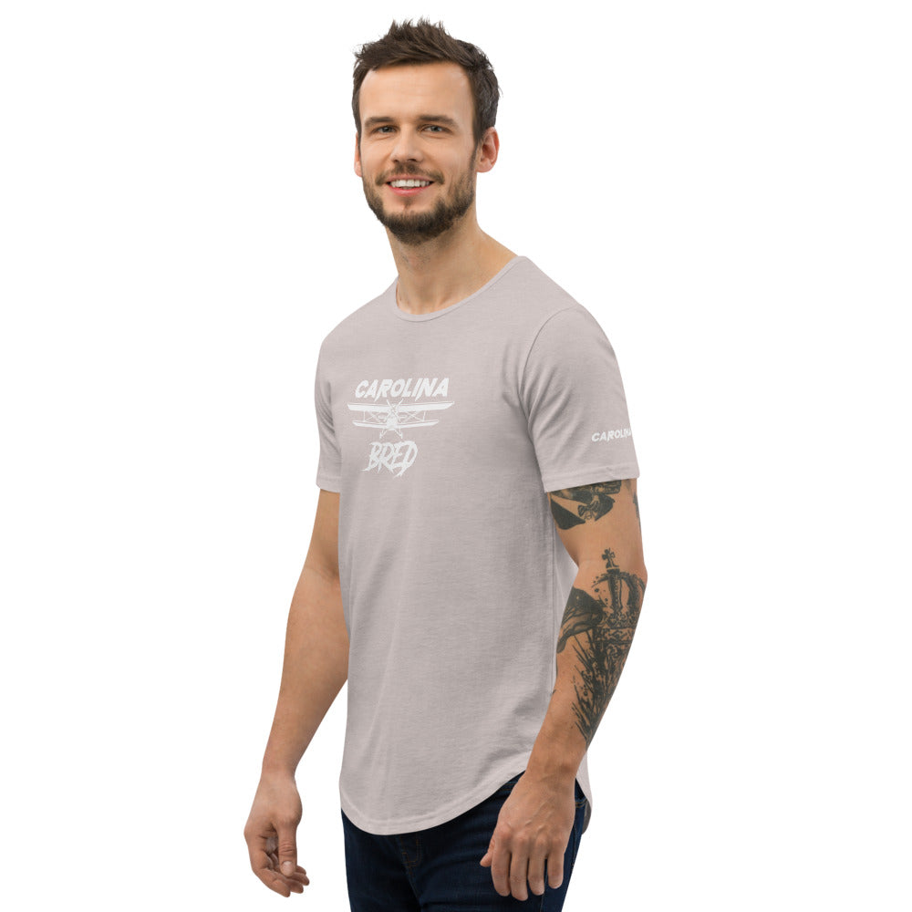 Carolina Bred Air - White Stitch Men's Curved Hem T-Shirt
